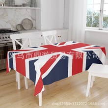 亚马逊新款英国米字旗桌布 防水涤纶法国加拿大美国俄罗斯台