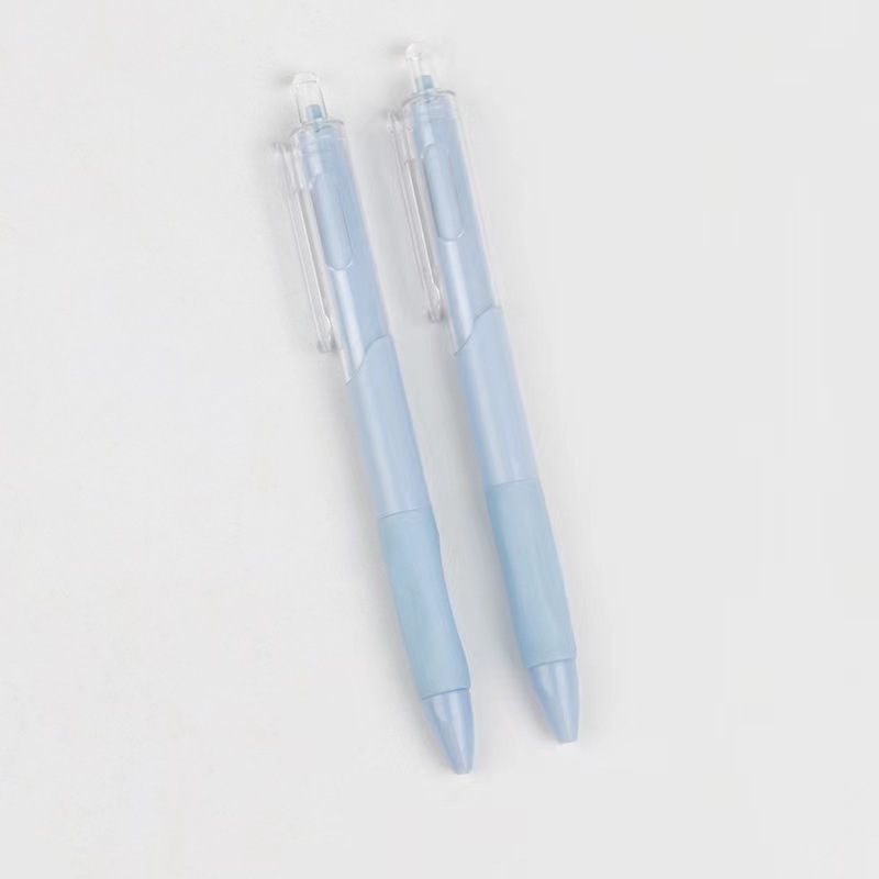 INS ~ Morandi Color Push Type Gel Pen Simple Student Brush Pen Durable Smooth Signature Pen Ball Pen