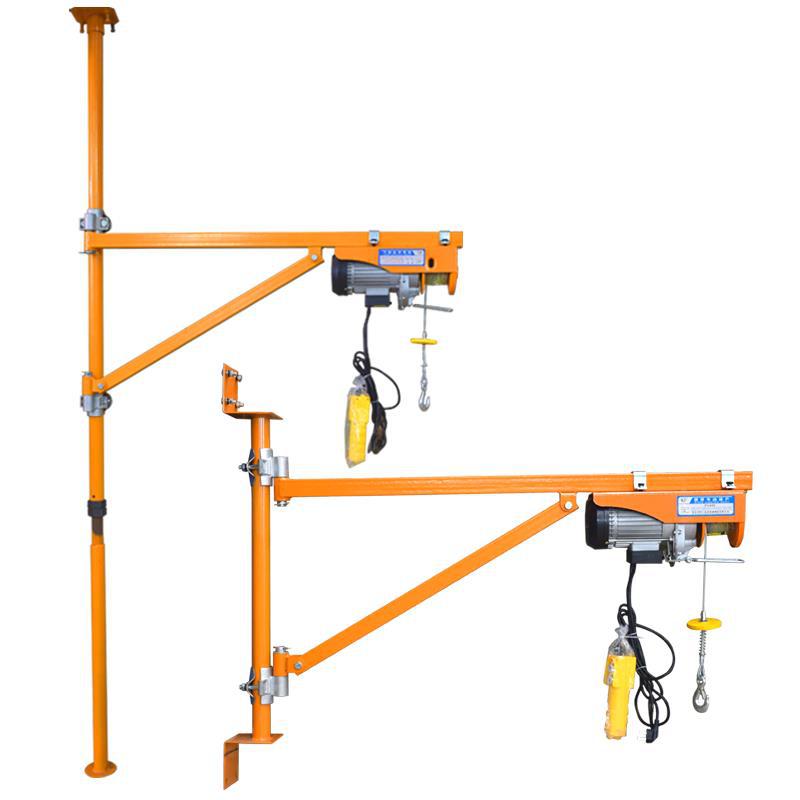 微型电动葫芦220v提升机吊机家用装修小型升降起重机墙壁立柱支架