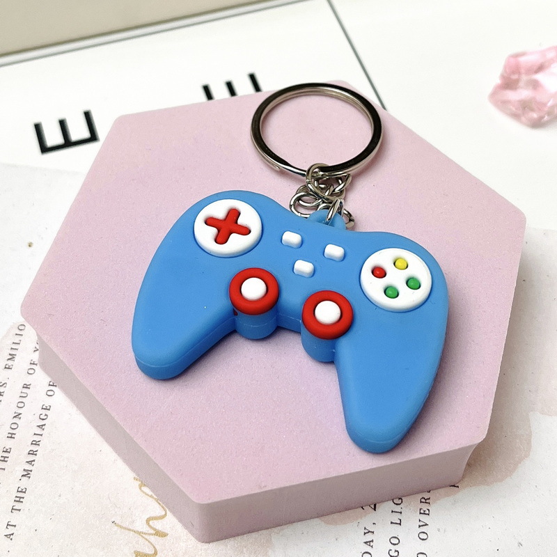 5099# Soft Rubber Gamepad Keychain Simulation Gamepad Car Students' School Bag Pendant Ornament Gifts