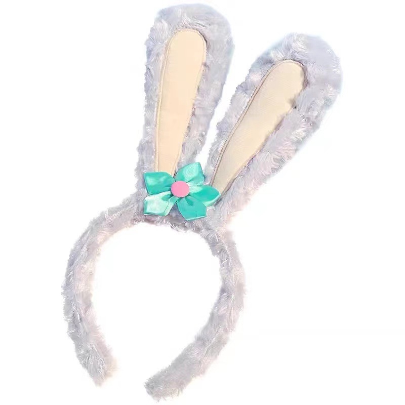 Rabbit Ears StellaLou Headband High Skull Top Children Headwear Face Washing Plush Cartoon Female Cute Rabbit Ears Hair Accessories Wholesale