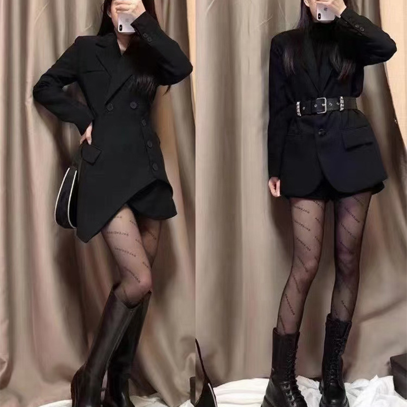 网红巴黎丝袜女士世家薄款字母性感修身连裤打底袜女任意剪防脱丝