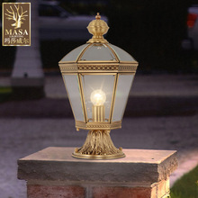 全铜时尚户外防水柱头灯LED户外防水柱头灯别墅围墙花园庭院灯