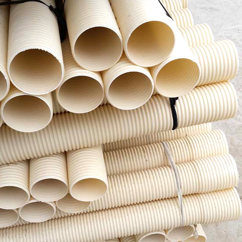 pvc双壁波纹管工程排水管波纹管保护管pvc波纹管直埋110s2