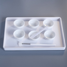 皮肤管理白瓷小碗精油碗调膜碗棒刷子水疗调配美容院工具套组