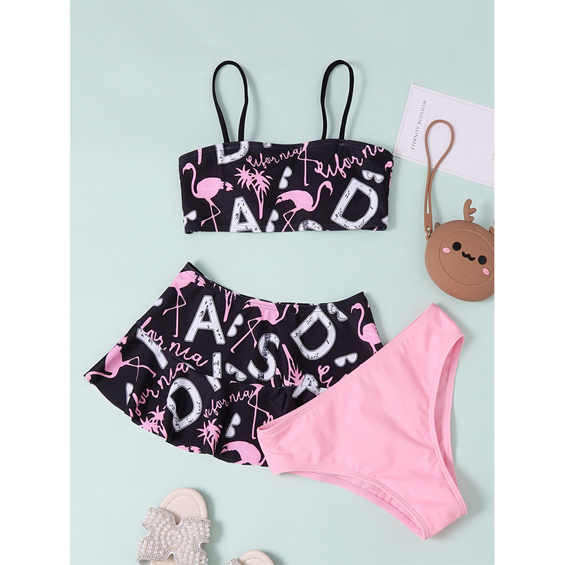 European and American Foreign Trade Product Floral Split Swimsuit Three-Piece Beach Bikini in Stock