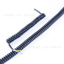 2芯3芯4芯1/1.5/2平方弹簧线多芯螺旋电缆线伸缩线电线厂家
