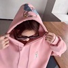 2023 spring clothes new pattern Hooded Sweater Korean Edition Easy Show thin heavy industry Cartoon Embroidery Hoodie ins