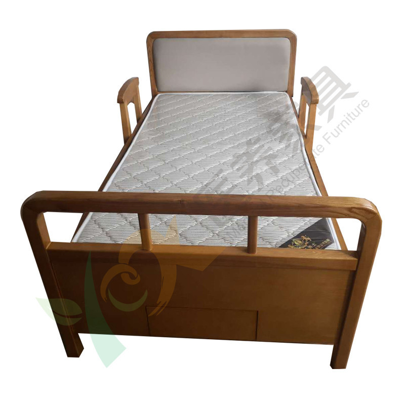 日式养老院自理床实木床老年公寓床适老化居家护理床养老床双扶手