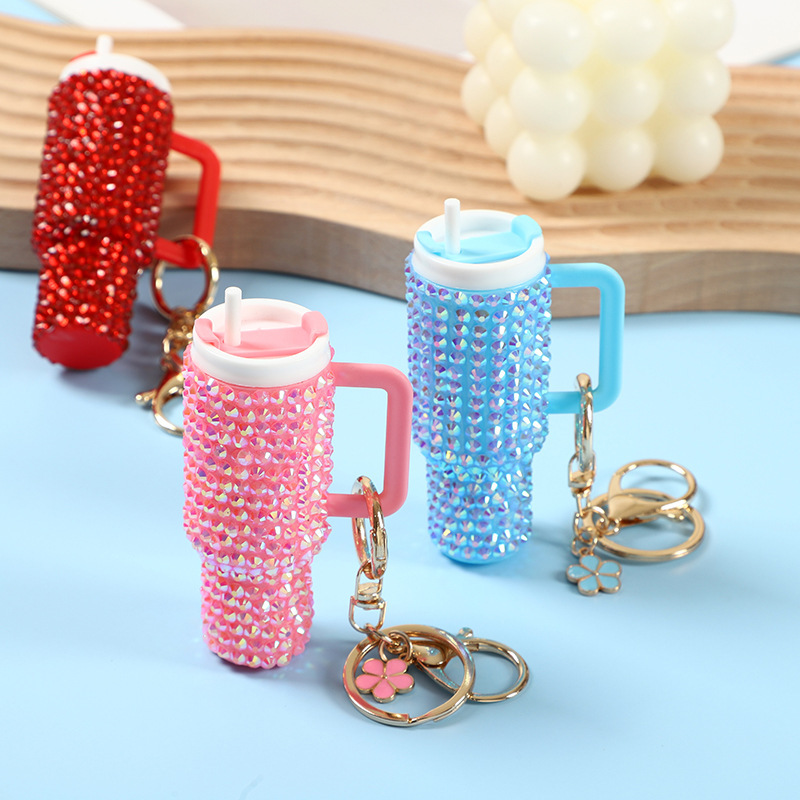 cross-border mini ice cream keychain new keychain pendant mother‘s day keychain lipstick backpack pendant