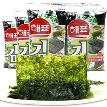 海牌海苔韩国进口芥末番茄即食包饭寿司拌饭零食烤紫菜片量大