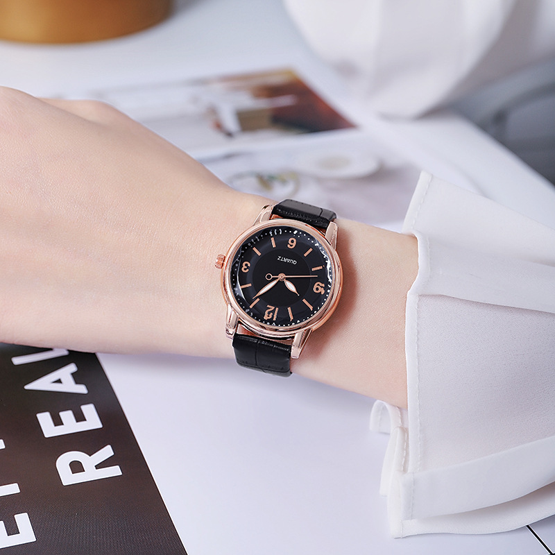 Foreign Trade Fashion Bamboo Belt Watch Inner Shadow Digital Surface Alloy Women's Watch Quartz Watch