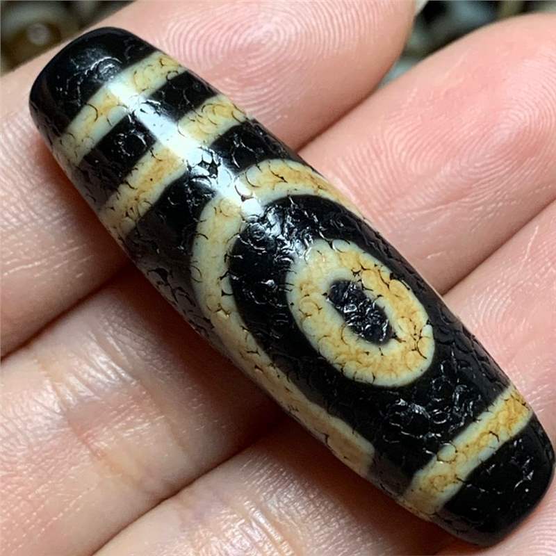 一物一图天然玛瑙黑白至纯两眼高油天珠玛瑙项链男女款锁骨款男女