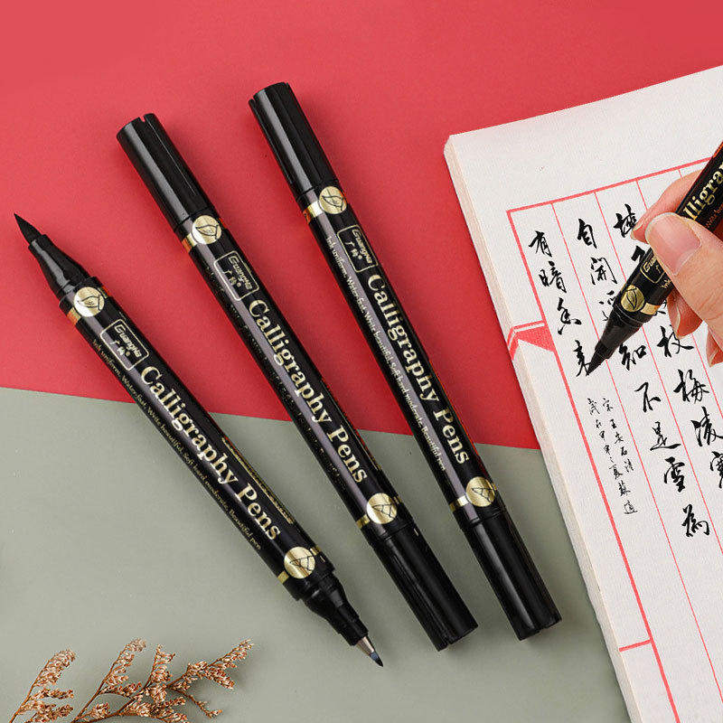 双头秀丽笔软头书法笔练字签字签名中楷小楷极细大楷毛笔批发软笔