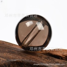 天然茶晶散珠烟晶圆珠半成品DIY水晶手工串珠手链项链材料饰品配