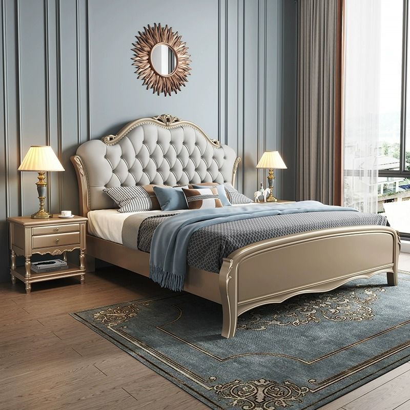 simmons美国控股集团美式轻奢实木床现代简约软包高箱储物床婚床