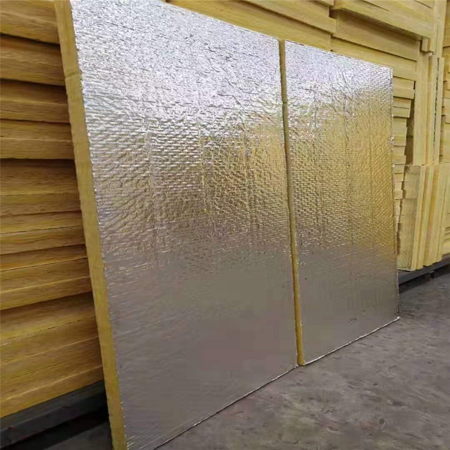 钢结构双面铝箔加筋玻璃棉板 32k玻璃棉板 5cm防火玻璃棉保温板