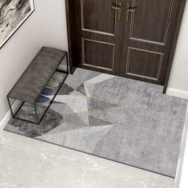 轻奢入户门地垫水晶绒防滑耐脏脚垫玄关大门口进门垫吸水地垫