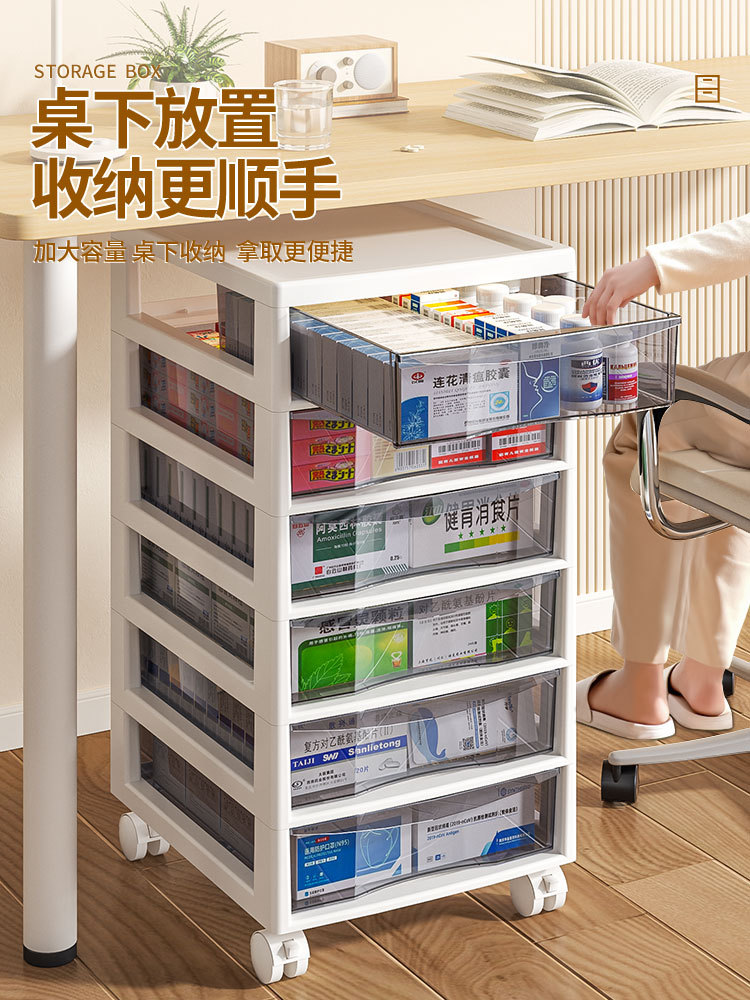 医药箱收纳柜家庭装大容量多层药品收纳盒家用儿童抽屉式药柜药箱