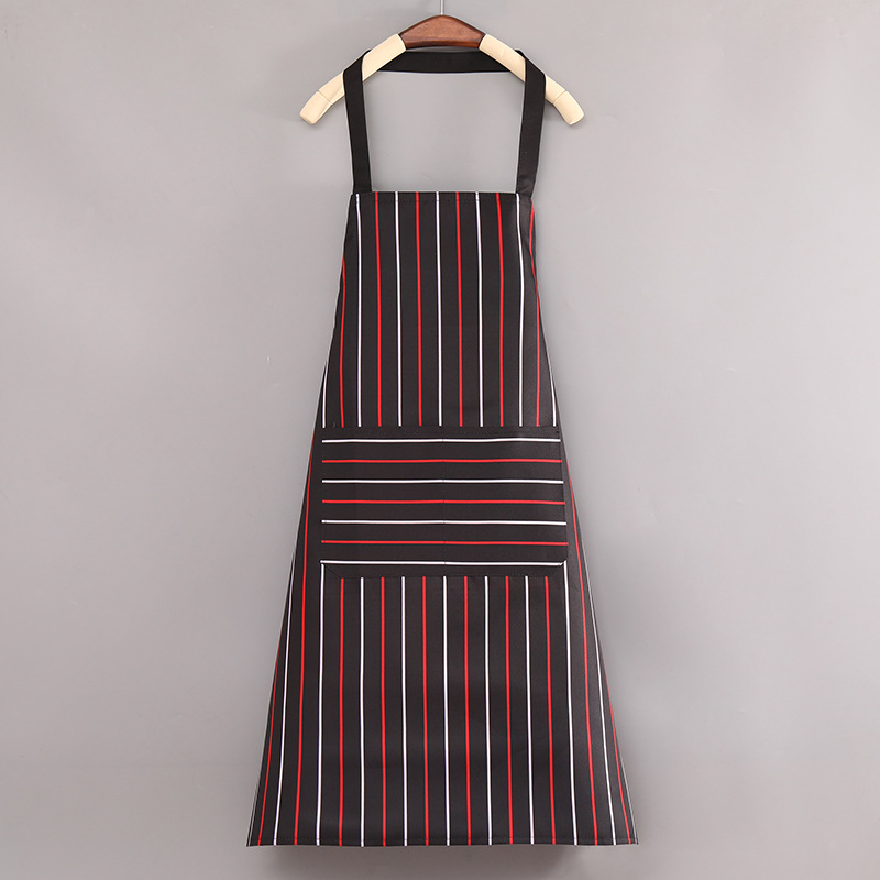 Apron Manufacturers Fashion Household Sleeveless Lengthened Men's and Women's Waterproof Apron Customized Printing Coffee Shop Overalls Advertising Apron