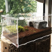 雨林缸爬虫饲养盒宠物箱透明亚克力蜘蛛蜗牛螳螂蟋蟀乌龟造景箱