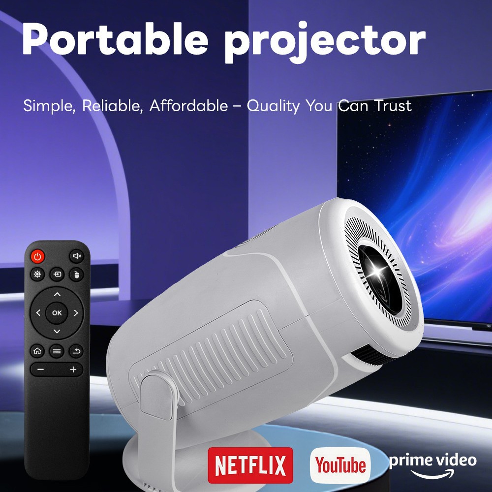 跨境新品HY900投影仪200流明安卓高清WiFi智能投影机4K家用投影仪