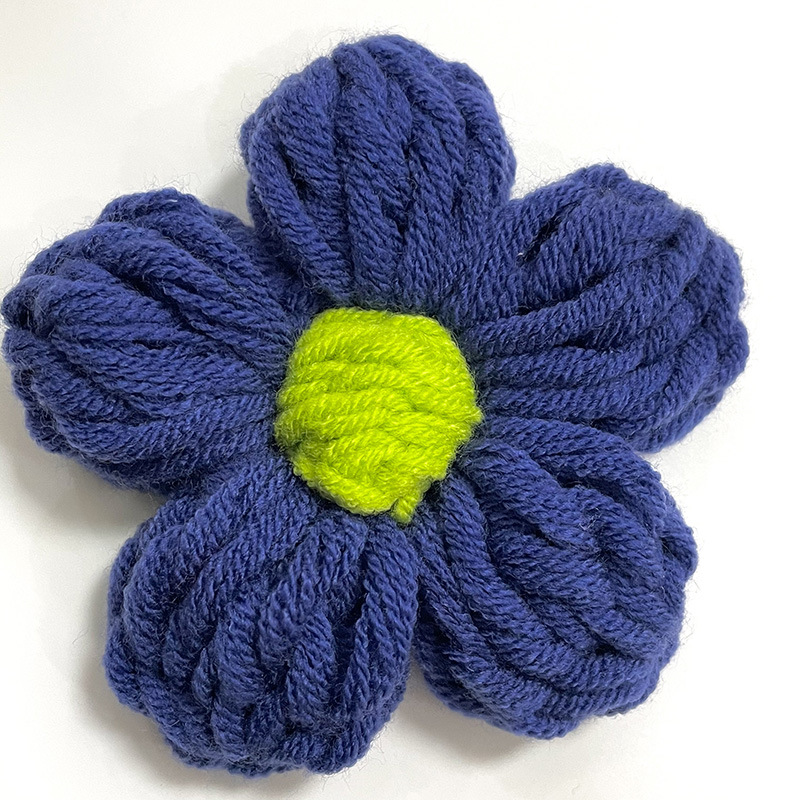 手工勾花毛线花手钩花泡芙花 服装辅料配饰外套家纺箱包礼品装饰