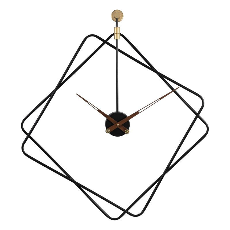 外贸现代创意简约轻奢金属挂钟客厅玄关装饰钟表铁艺时钟礼品批发