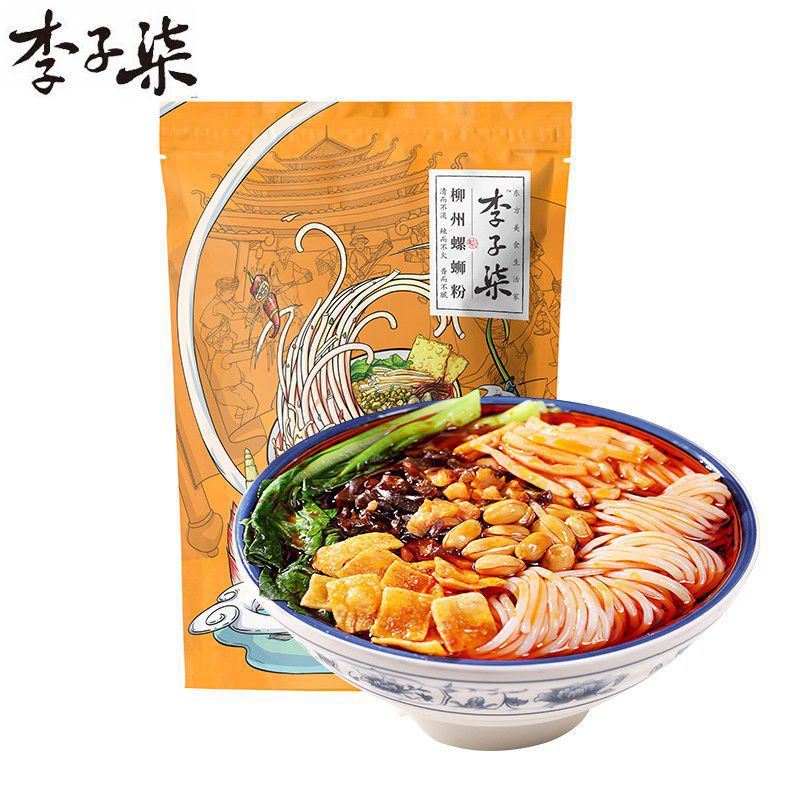 李子柒螺蛳粉335g批发柳州螺丝粉方便速食米线酸辣广西螺狮粉整箱