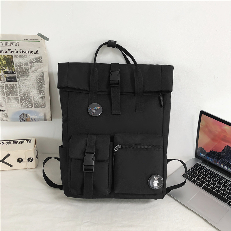 Schoolbag Male Ins Trendy Cool College Student Trendy Brand Backpack Junior High School Student Large Capacity Korean Style Harajuku Students Backpack Female