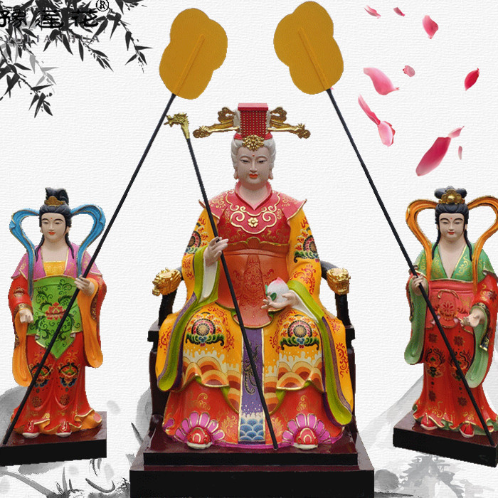 西王母娘娘神像寺庙佛堂塑像瑶池金母元君像摆件玻璃钢东王公佛像