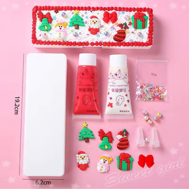 Internet Celebrity DIY Handmade Cream Glue Stationery Box Material Package Boys and Girls Children Puzzle Gift Homemade Pencil Box