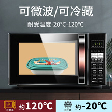 餐盒一次性饭盒家用食品级可微波加热方形便当盒圆碗国潮打包盒