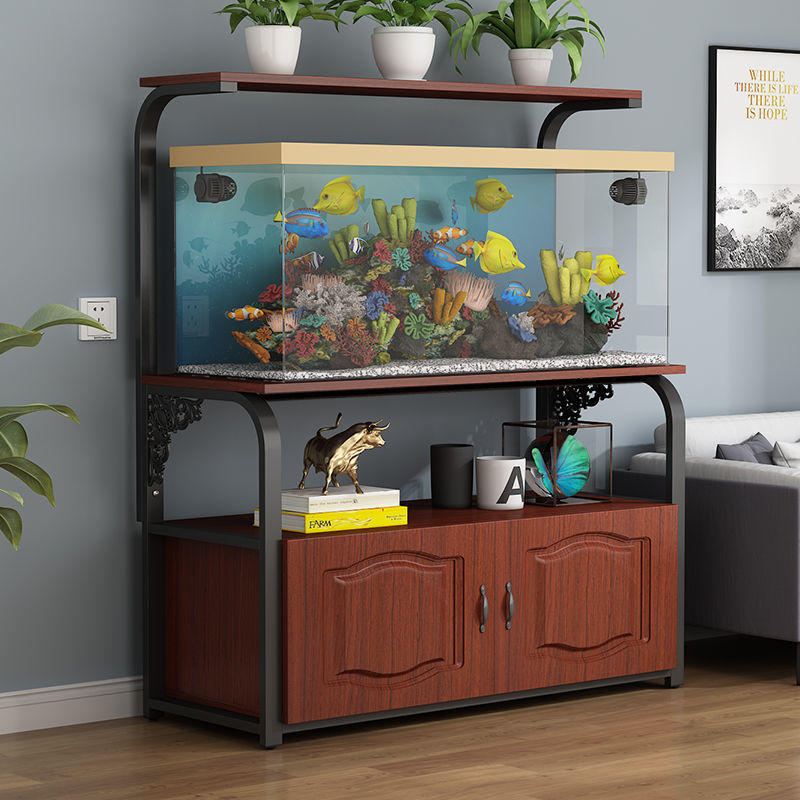 鱼缸底柜底座客厅小户型水族箱草鱼缸架子金属铁艺欧式代发批发