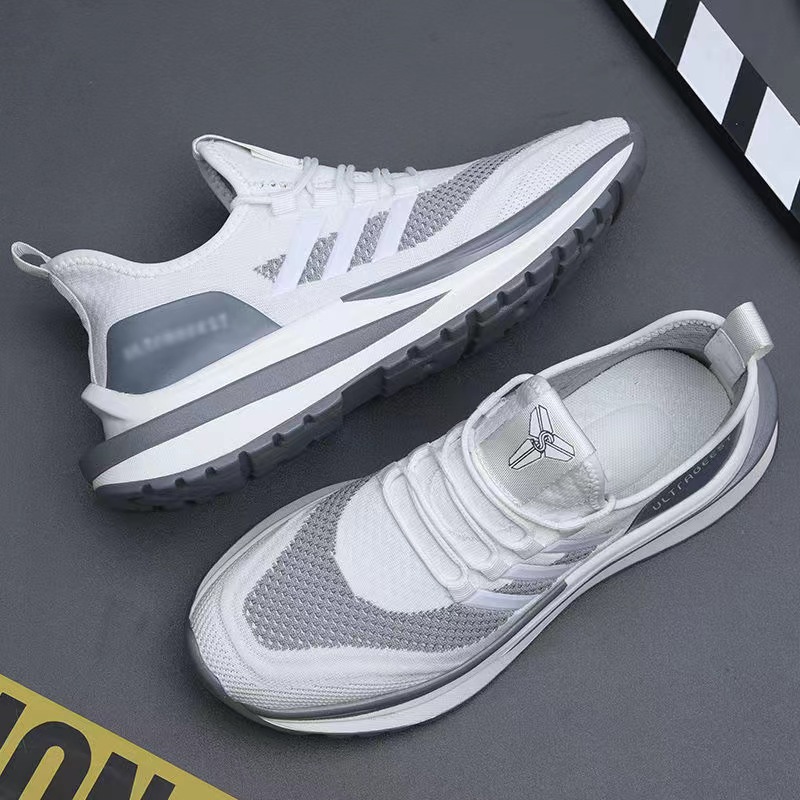 2022 New Popular Men's Shoes Trendy Versatile Casual Running Shoes Soft Bottom Breathable Lightweight Fly-Knit Sneakers Wholesale