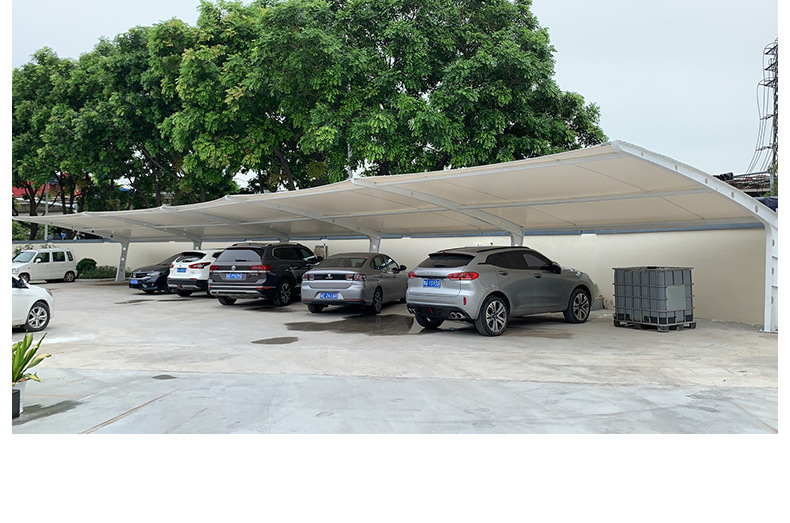 停车棚汽车遮阳棚帽顶式膜结构停车棚 批发汽车pvc遮阳车棚工厂