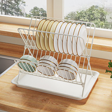 新款碗碟架厨房置物架置物用品收纳架可折叠多功能碗筷沥水架碗柜
