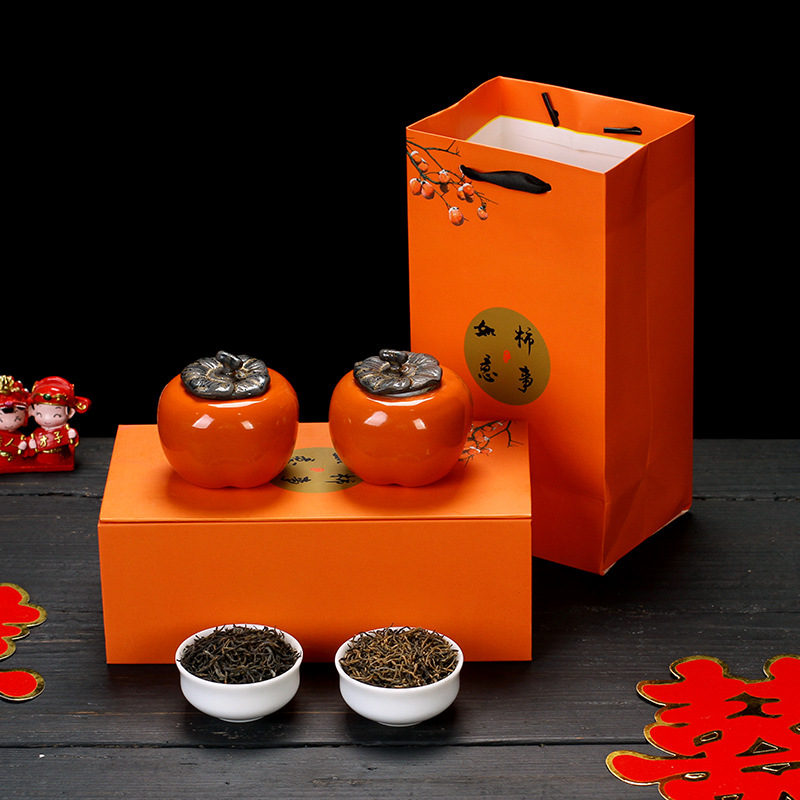 茶礼正山小种茶叶礼盒装红茶金骏眉事事如意茶具结婚庆回礼伴手礼
