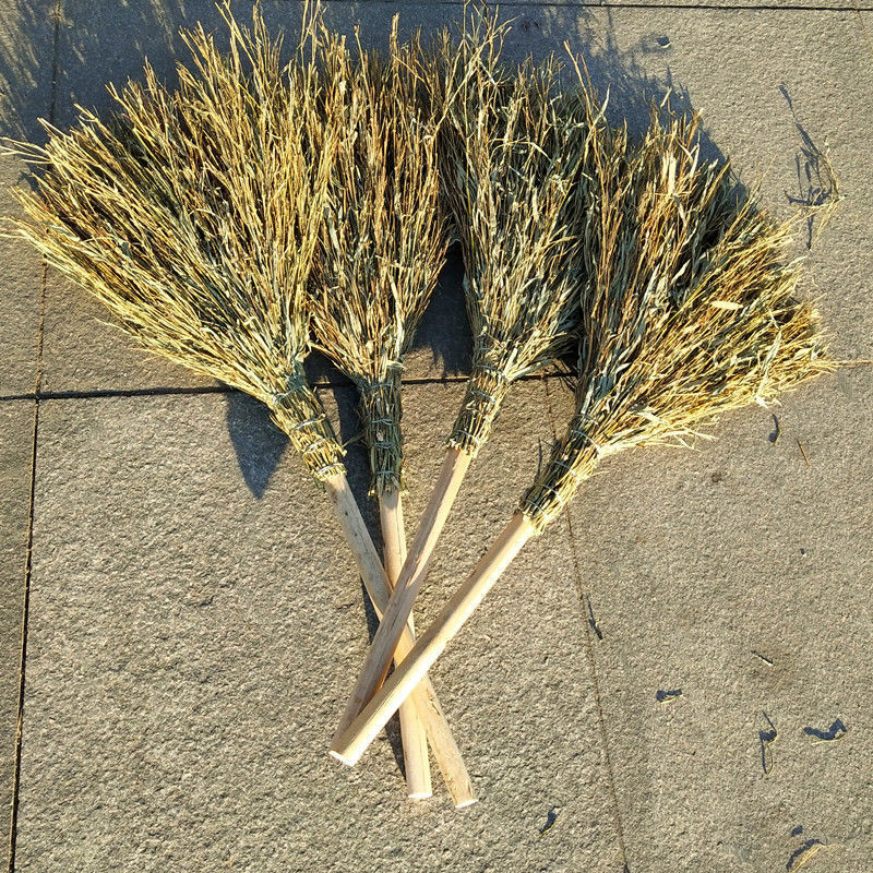 小笤帚木把迷你耐用竹扫把天然竹子铁丝绑款人工扎制小扫把扫院子