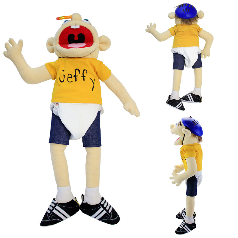 New Cartoon Funny Open Mouth Boys' Hand Puppet Parent-Child Interactive Character Plush Doll Toy Early Education Children Gift