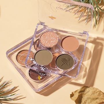 wodwod花样精灵四色眼影盘哑光细闪大地色学生平价眼影批发易上色