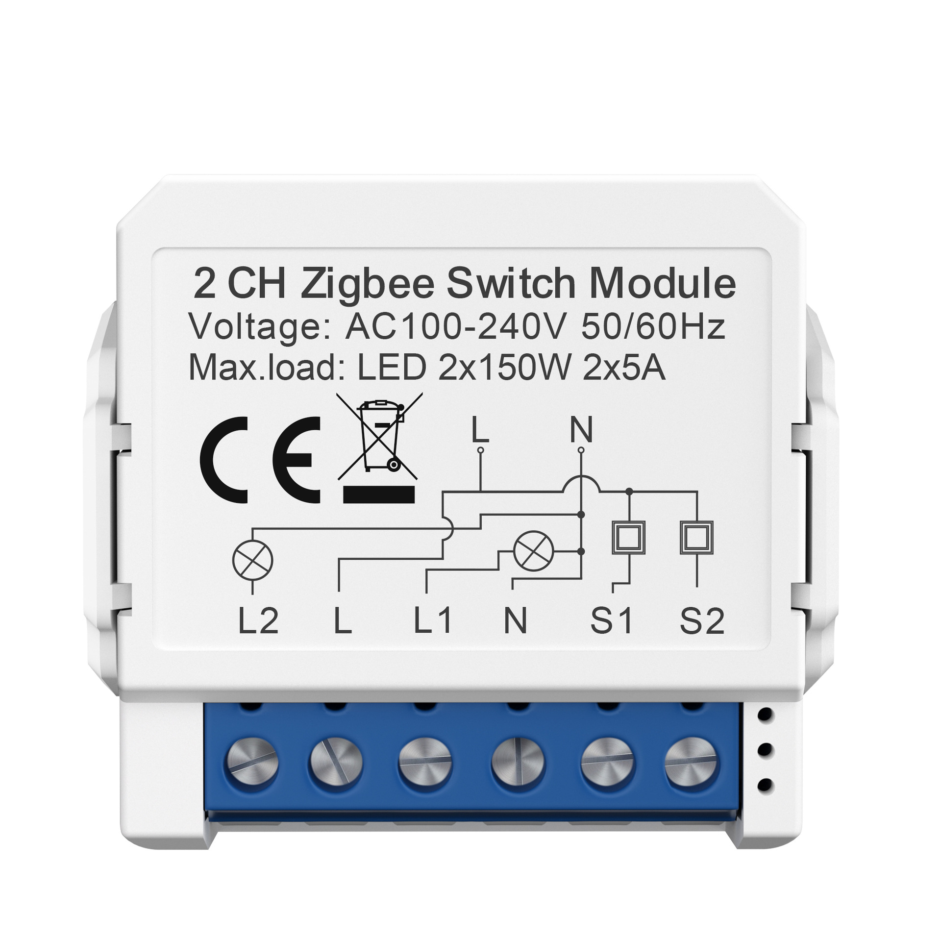 Zigbee on-off Device 1/2/3/4-Way Dual-Control Switch Mini Module Remote Control Graffiti Intelligent Circuit Breaker