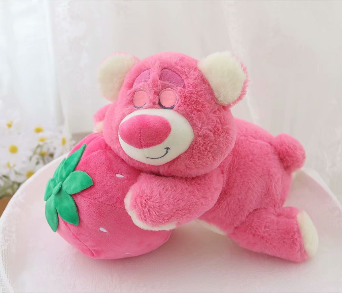 日系少女心通可爱粉色小熊毛绒玩具陪睡公仔安抚睡觉娃娃礼物