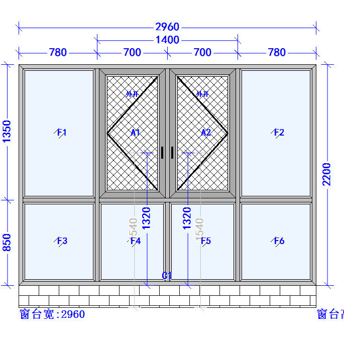 南昌门窗设计图 窗户设计图纸d效果图室内设计装修窗型图纸包邮