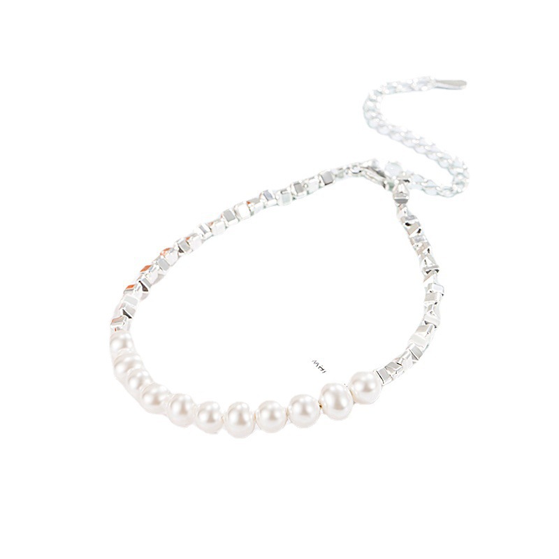 Women's Silver Baroque Pearl Bracelet Light Luxury Minority Exquisite High-Grade Internet Celebrity Bead Bracelets Bracelet