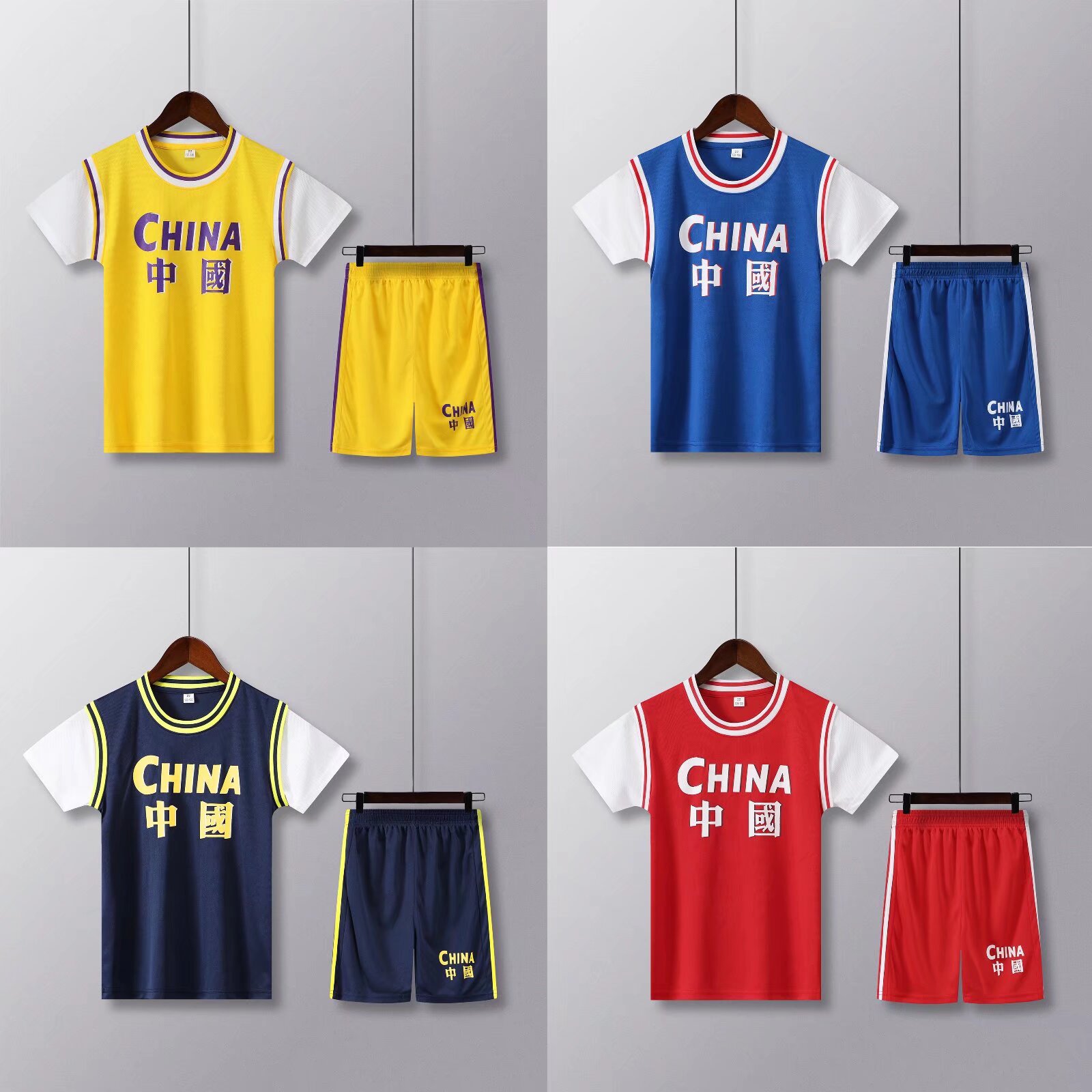 儿童篮球服套装男女孩比赛队服幼儿园表演训练服运动短袖球衣