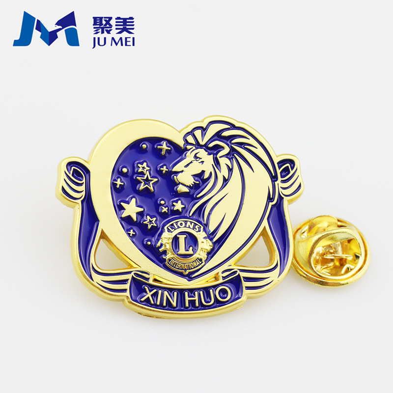 狮子会金属徽章定制 厂家定做车友会logo胸针胸章 制作队徽纪念章