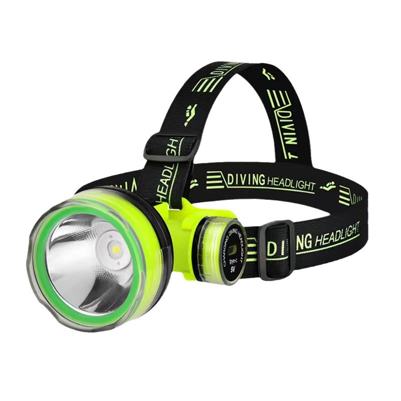 Cross-Border New Arrival Super Bright Diving Outdoor Led Head-Wearing Headlamp Strong Light Long Endurance High Power Miner's Lamp Night Fishing Light