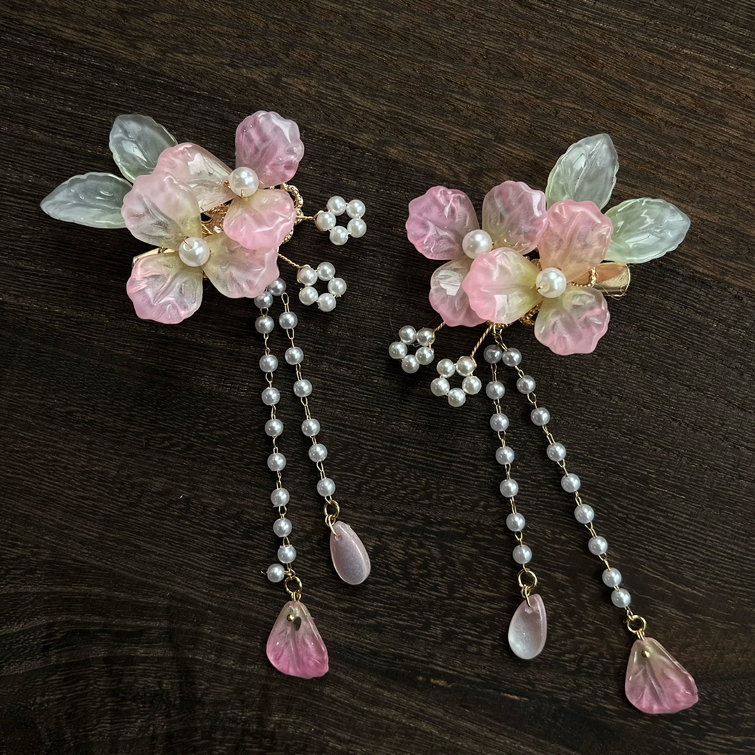 女童汉服头饰儿童古装发卡宝宝公主流苏发夹小女孩中国风发饰夹子