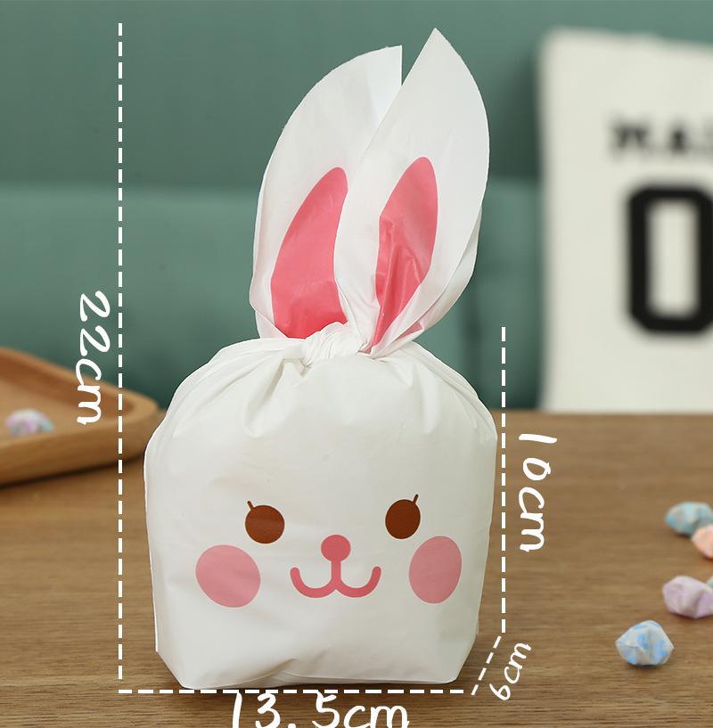 Long Ears Adorable Rabbit Korean Style Baking Biscuits Packing Bag 13.5 * 22cm about 50/Piece